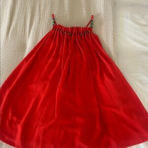 Stella McCartney Kids Red Dress with Beaded Straps New without tag damaged